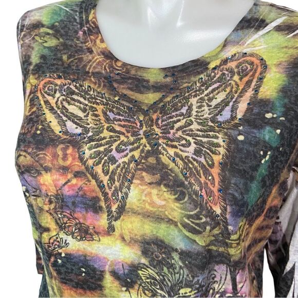 Avenue Butterfly Rhinestone Tee Plus Size 18/20 - Picture 8 of 13